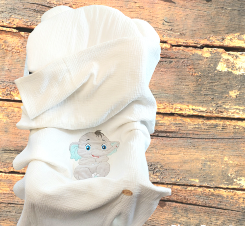 Zestaw muślinowy -Słonik