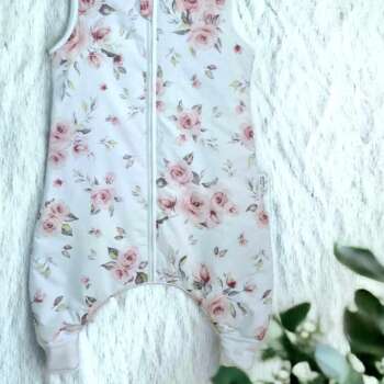 Śpiworek z nogawkami wzór-Róże