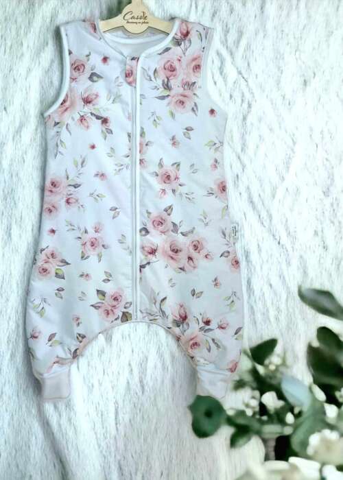 Śpiworek z nogawkami wzór-Róże