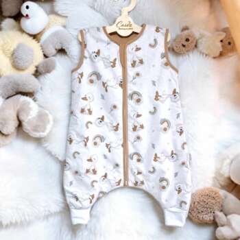 Śpiworek z nogawkami wzór-Kaczuszki