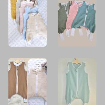 A2-Śpiworki Muślinowe Jednokolorowe