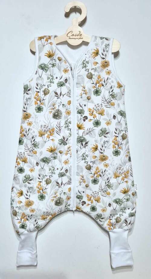 Śpiworek z nogawkami wzór-Łąka -złocista