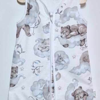 Śpiworek KLASYCZNY   wzór Misie niebieskie