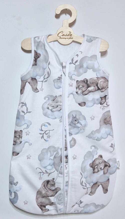 Śpiworek KLASYCZNY   wzór Misie niebieskie