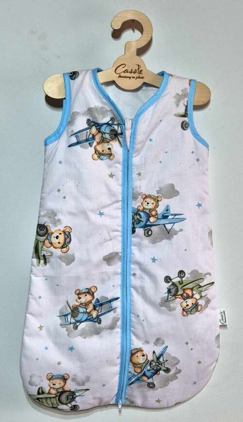 Śpiworek KLASYCZNY   wzór Lotnik akrobata (niebieski)