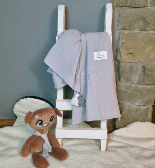 Kocyk/otulacz z podusią lub bez -kolor Jasno Szary