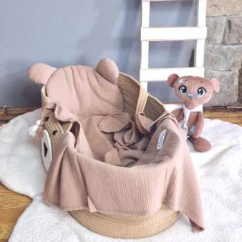 Kocyk/otulacz z podusią lub bez -kolor Jasny Beż