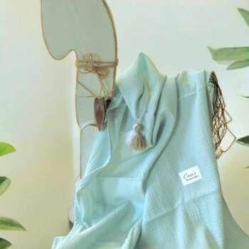 Kocyk/otulacz z podusią lub bez -kolor Mięta