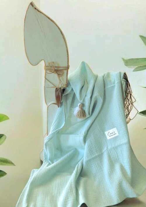 Kocyk/otulacz z podusią lub bez -kolor Mięta