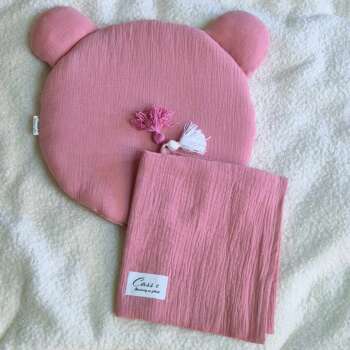 Kocyk/otulacz z podusią lub bez -kolor Brudny róż