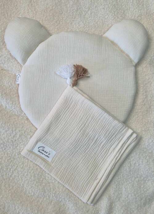 Kocyk/otulacz z podusią lub bez -kolor Kremowy