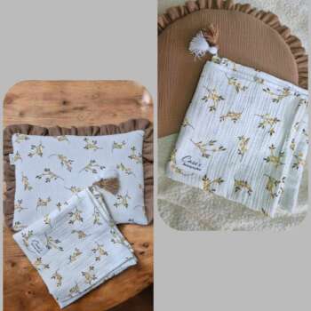 Kocyk/otulacz z podusią lub bez-wzór Gałązka