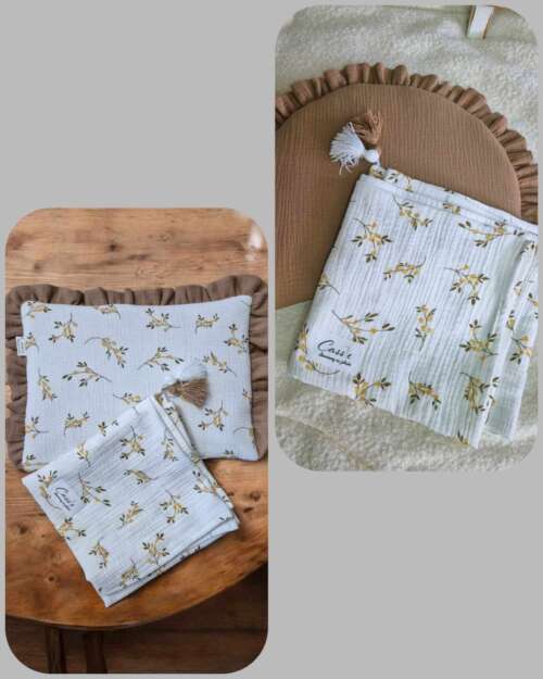 Kocyk/otulacz z podusią lub bez-wzór Gałązka