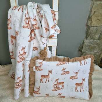 Kocyk/otulacz z podusią lub bez-wzór Sarenki