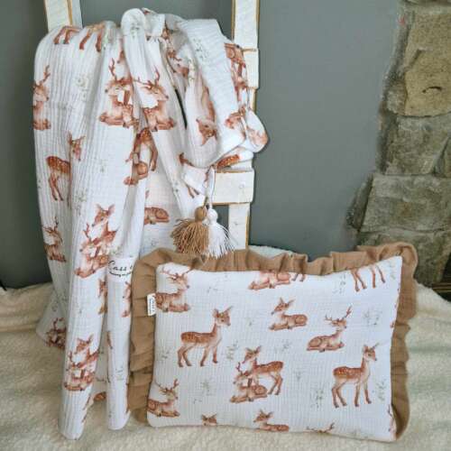 Kocyk/otulacz z podusią lub bez-wzór Sarenki