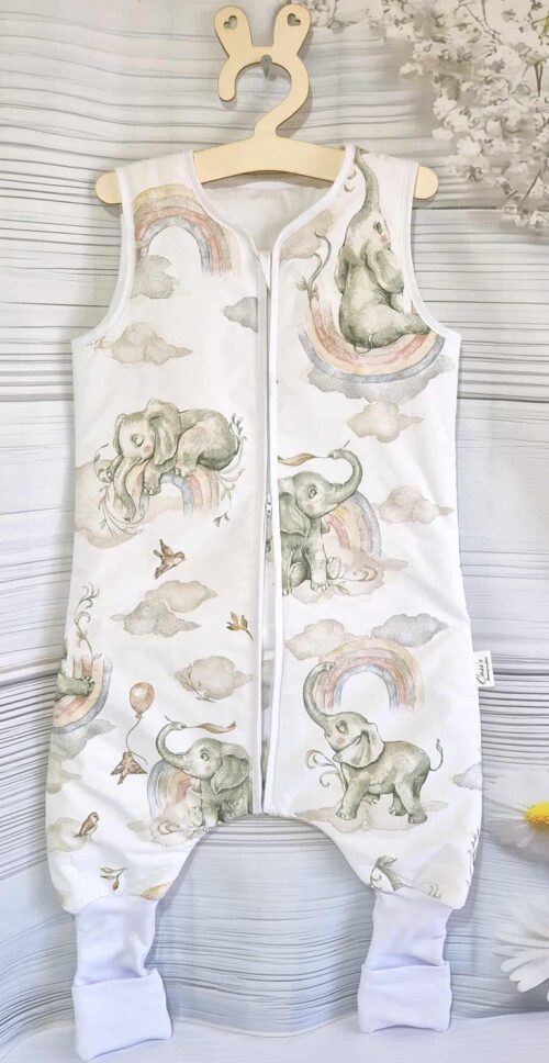 Śpiworek z nogawkami wzór-Słonik