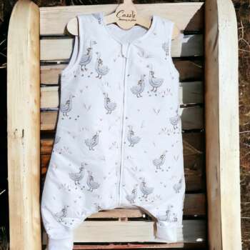 Śpiworek z nogawkami wzór-Gąski małe