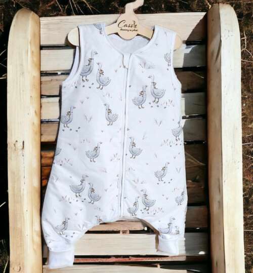 Śpiworek z nogawkami wzór-Gąski małe