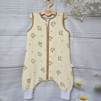 Muślinowy Śpiworek z nogawkami -wzór- Jednorożce