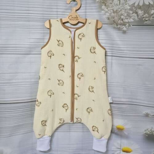 Muślinowy Śpiworek z nogawkami -wzór- Jednorożce